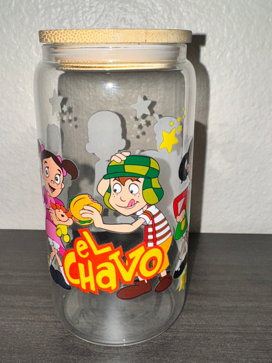 El Chavo del 8 & Friends 16oz Glass Cup